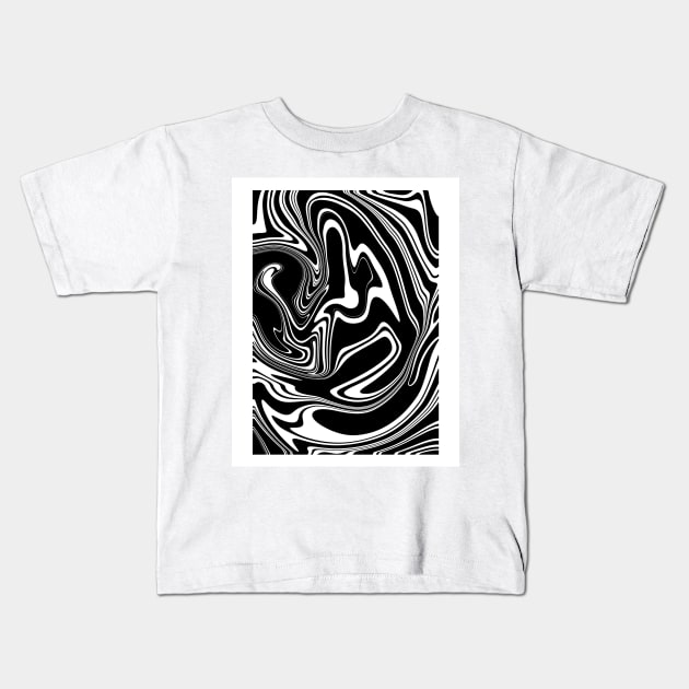 Marble Swirl Kids T-Shirt by Astroparticule